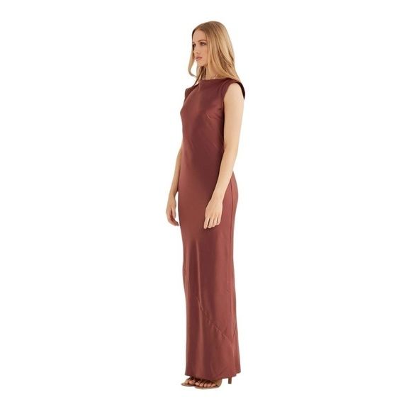 RUMER x FREE PEOPLE Kimberly Sleeveless Sheath Maxi Dress Mocha Brown Small NWT - Picture 8 of 16